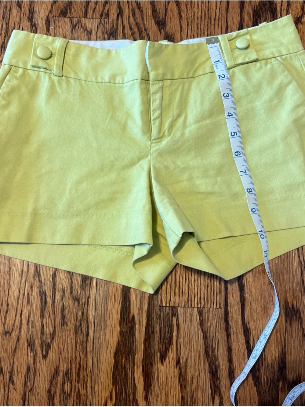 Banana Republic Women's Lime Green Stretch linen Cotton Shorts